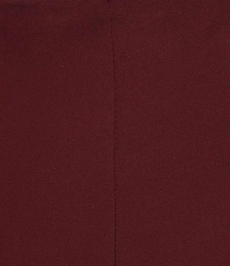 Slim Factor by Investments Ponte Knit No Waist Slim Straight Pants