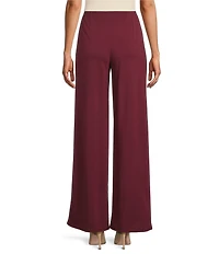 Slim Factor by Investments Lightweight Ponte Knit No Waist Wide Leg Pants
