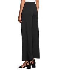 Slim Factor by Investments Lightweight Ponte Knit No Waist Wide Leg Pants
