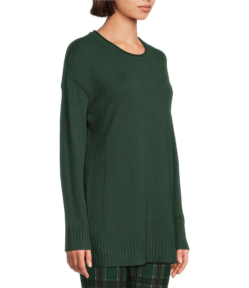 Slim Factor by Investments Madison Crew Neck Long Sleeve Sweater