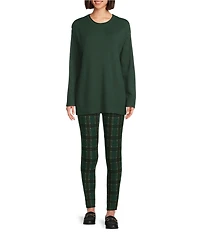 Slim Factor by Investments Madison Crew Neck Long Sleeve Sweater