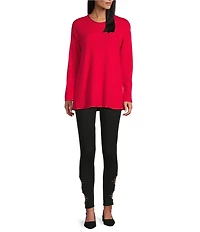 Slim Factor by Investments Madison Crew Neck Long Sleeve Sweater