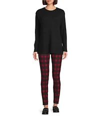 Slim Factor by Investments Madison Crew Neck Long Sleeve Sweater