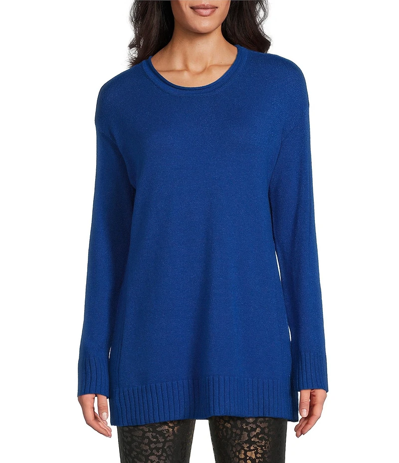 Slim Factor by Investments Madison Crew Neck Long Sleeve Sweater