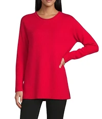 Slim Factor by Investments Madison Crew Neck Long Sleeve Sweater