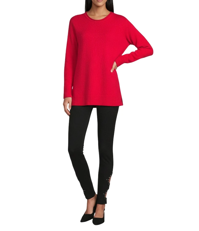 Slim Factor by Investments Madison Crew Neck Long Sleeve Sweater