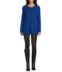 Slim Factor by Investments Madison Crew Neck Long Sleeve Sweater