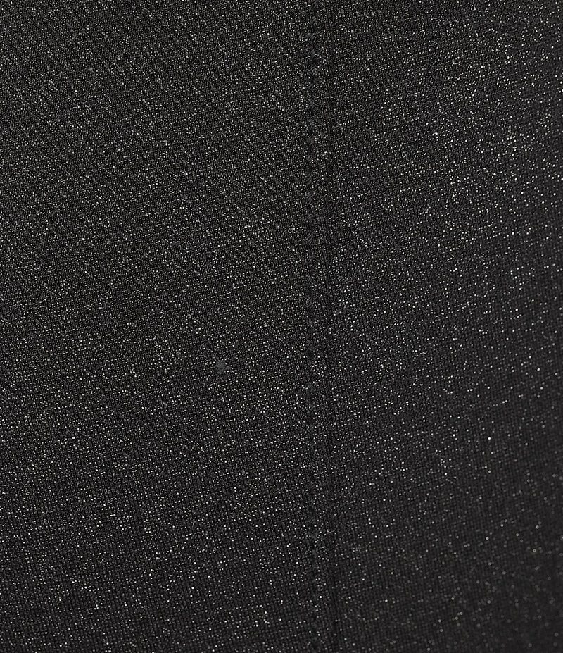 Slim Factor by Investments Plus Ponte Knit No Waist Slim Straight Fog Foil Coated Pants