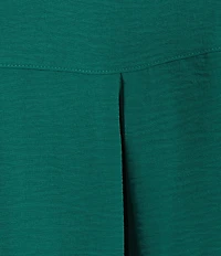 Slim Factor by Investments Plus Size Nicole Point Collar Y-Neck 3/4 Tie Sleeve Button Front Top