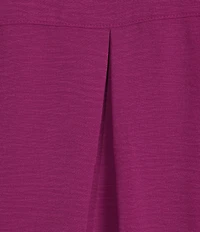 Slim Factor by Investments Plus Size Nicole Point Collar Y-Neck 3/4 Tie Sleeve Button Front Top