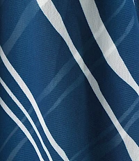 Slim Factor by Investments Plus Size Stripe Chiffon 3/4 Sleeve Crew Neck Double Layer Top