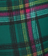 Slim Factor by Investments Ponte Knit Aventurine Plaid No Waist Kick Flare Crop Split Hem Pants