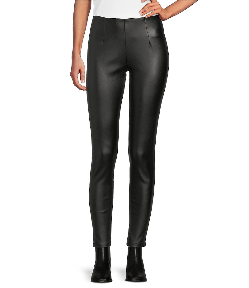 Slim Factor by Investments Ponte Knit No Waist Coated Leggings