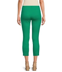 Slim Factor by Investments Ponte Knit No Waist Scallop Hem Capri Pull-On Pants