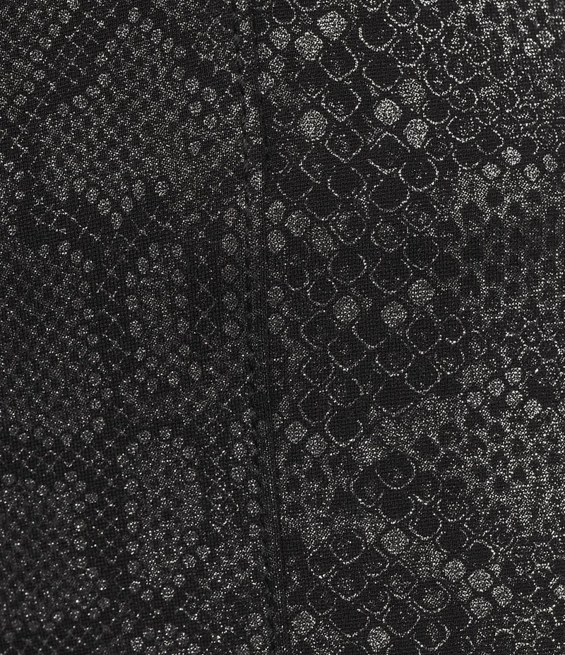 Slim Factor by Investments Ponte Knit No Waist Slim Straight Python Foil Coated Pants