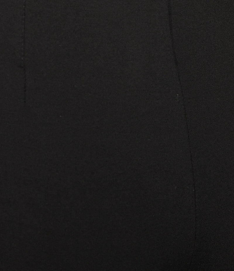 Slim Factor by Investments Ponte Knit No Waist Wide Leg Beaded Hem Pants