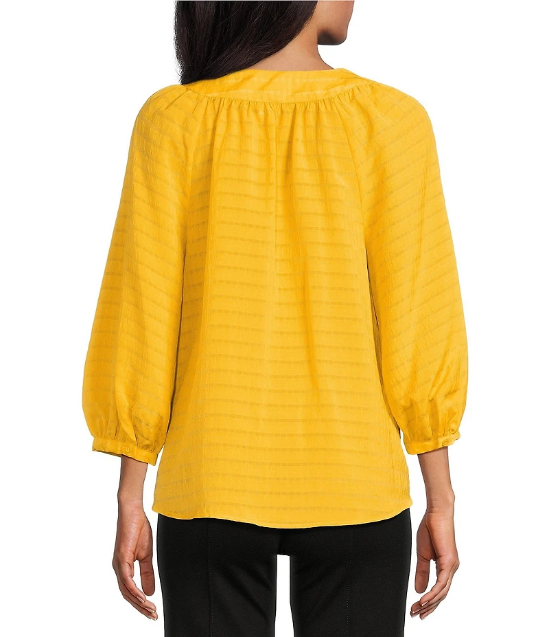 Slim Factor By Investments Sloane V-Neck 3/4 Sleeve Top