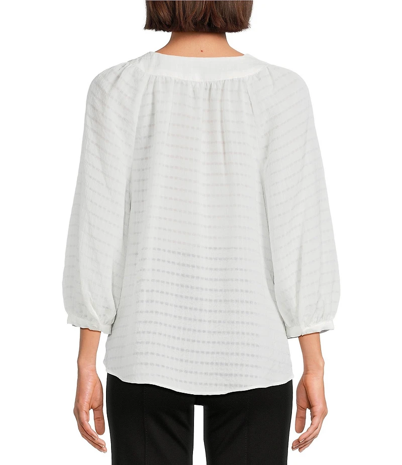 Slim Factor By Investments Sloane V-Neck 3/4 Sleeve Top