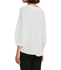 Slim Factor By Investments Sloane V-Neck 3/4 Sleeve Top