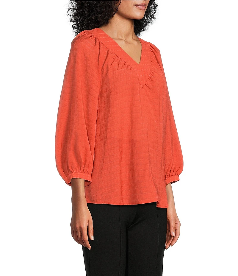 Slim Factor By Investments Sloane V-Neck 3/4 Sleeve Top