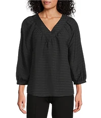 Slim Factor By Investments Sloane V-Neck 3/4 Sleeve Top