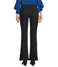 Slim Factor by Investments Stretch Ponte Knit No Waist Flare Leg Pants