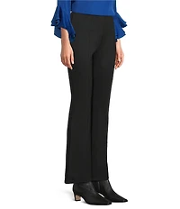 Slim Factor by Investments Stretch Ponte Knit No Waist Flare Leg Pants