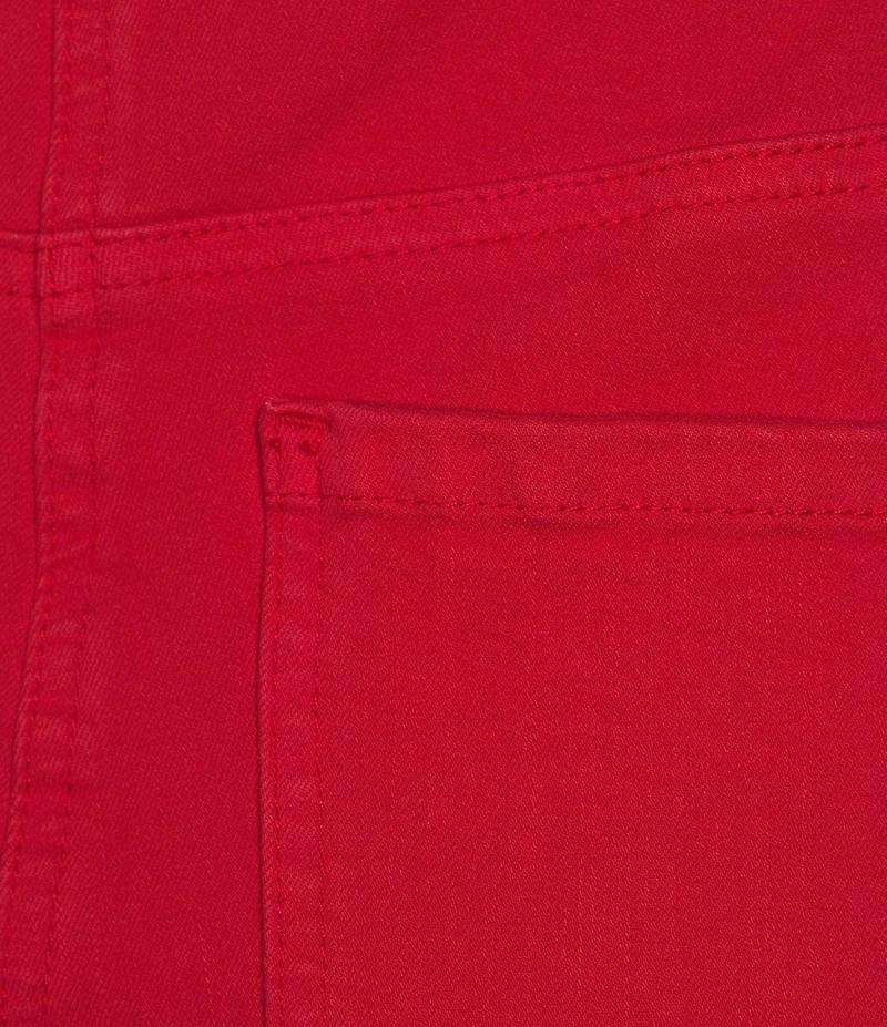Slimsation® by Multiples Stretch Denim Fringe Detail Copped Pants