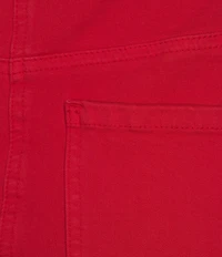Slimsation® by Multiples Stretch Denim Fringe Detail Copped Pants
