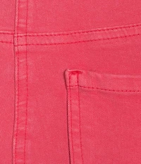 Slimsation® by Multiples Stretch Denim Fringe Detail Copped Pants