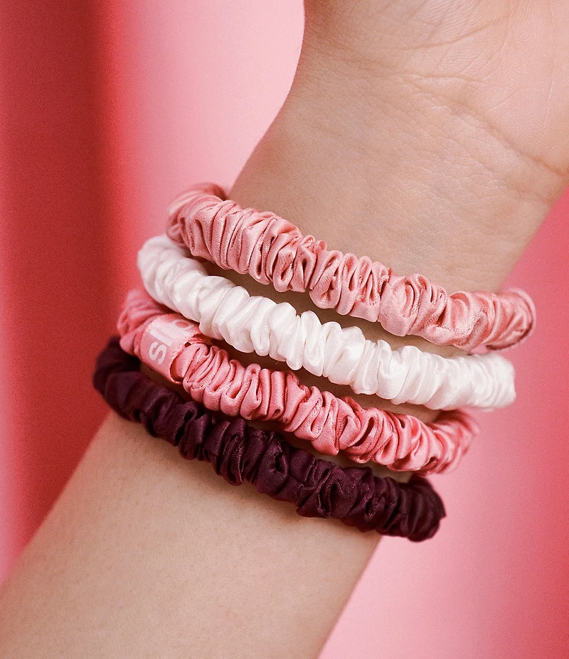 Slip Puresilk Skinny Candy Cane Scrunchie Set