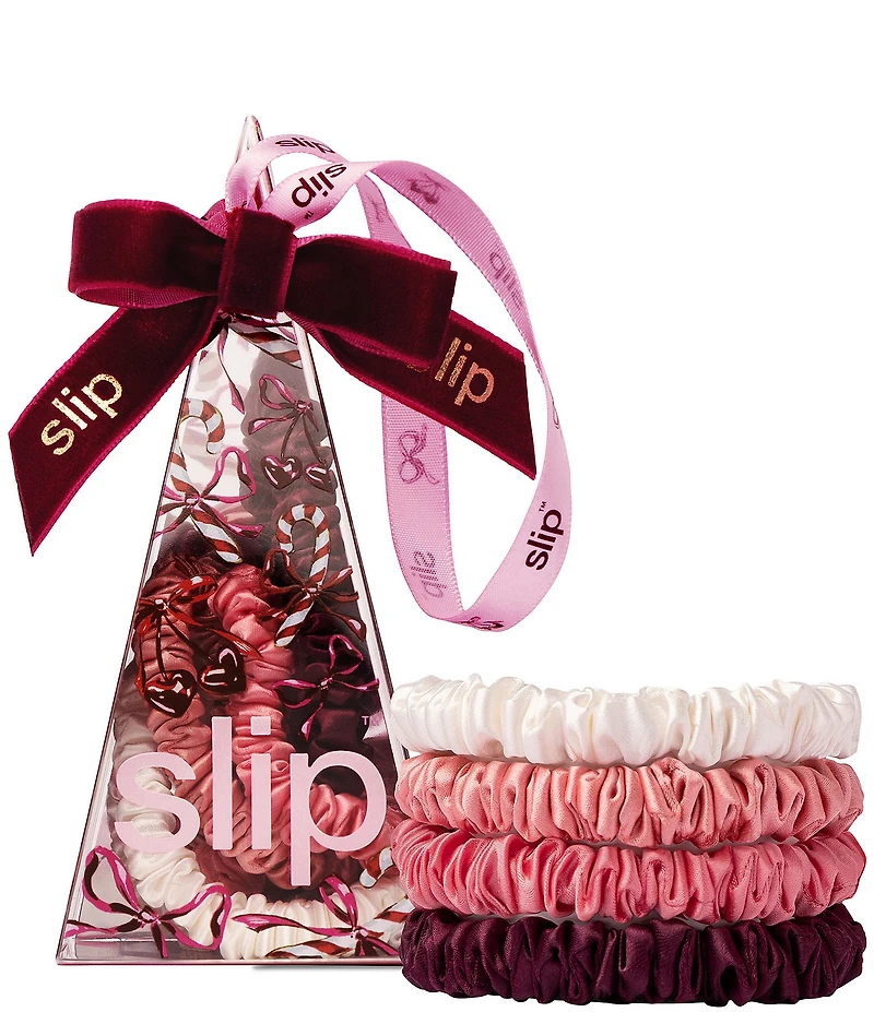 Slip Puresilk Skinny Candy Cane Scrunchie Set