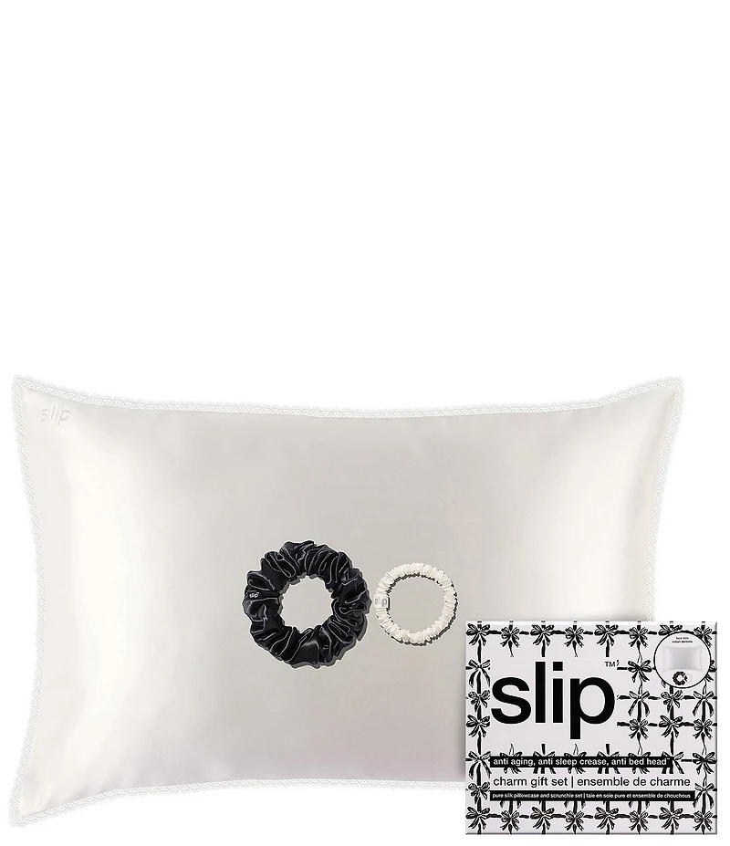 Slip Pure Silk Charm Pillowcase Scrunchie Gift Set