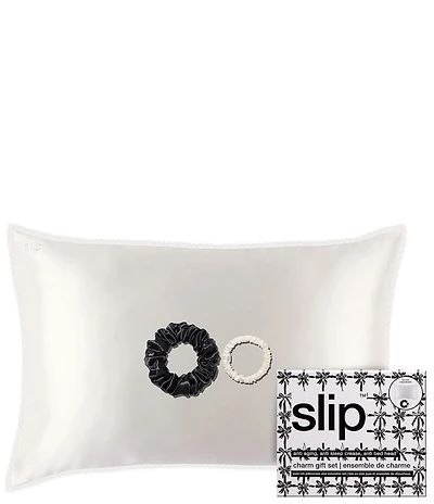 Slip Pure Silk Charm Pillowcase Scrunchie Gift Set