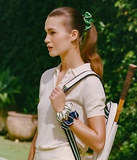 Slip Pure Silk Pickleball Large Gameday Contrast Piping Scrunchie Set