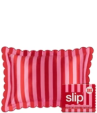 Slip Silk Queen Zippered Pillowcase with Scalloped Edge