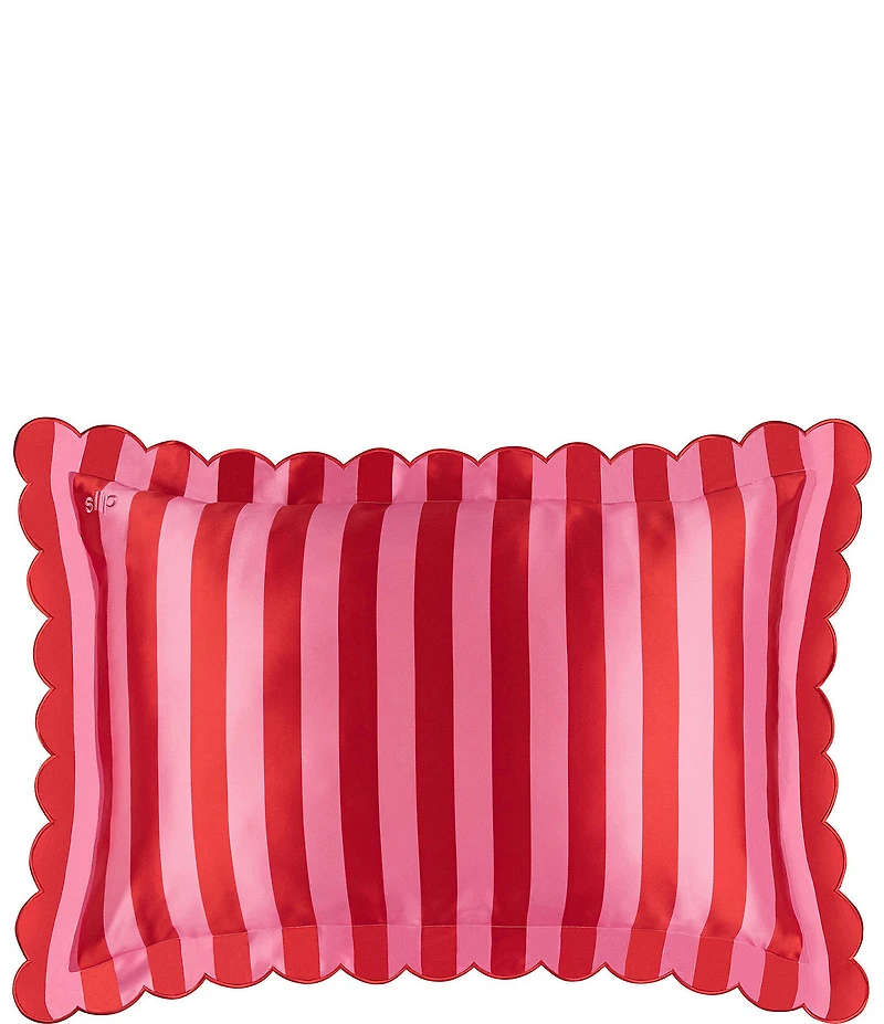 Slip Silk Queen Zippered Pillowcase with Scalloped Edge