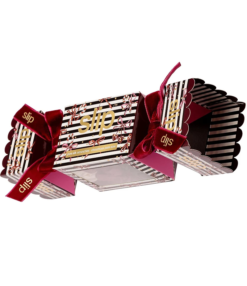 Slip Slipsilk Sugar Plum Scrunchie Holiday Cracker Set