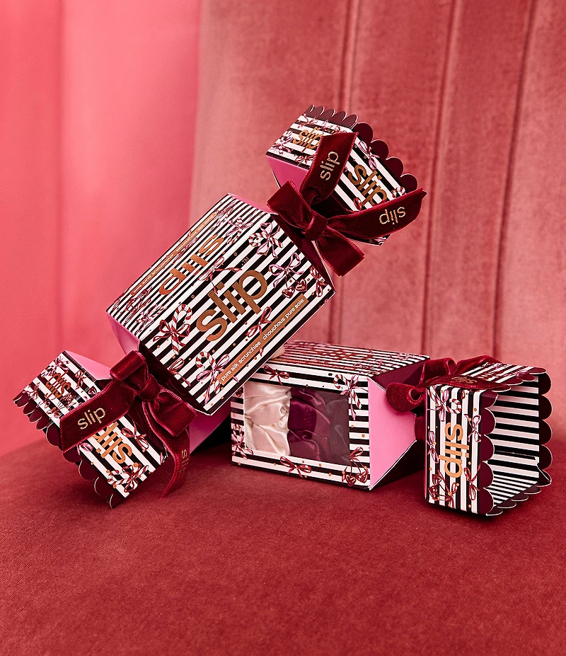 Slip Slipsilk Sugar Plum Scrunchie Holiday Cracker Set