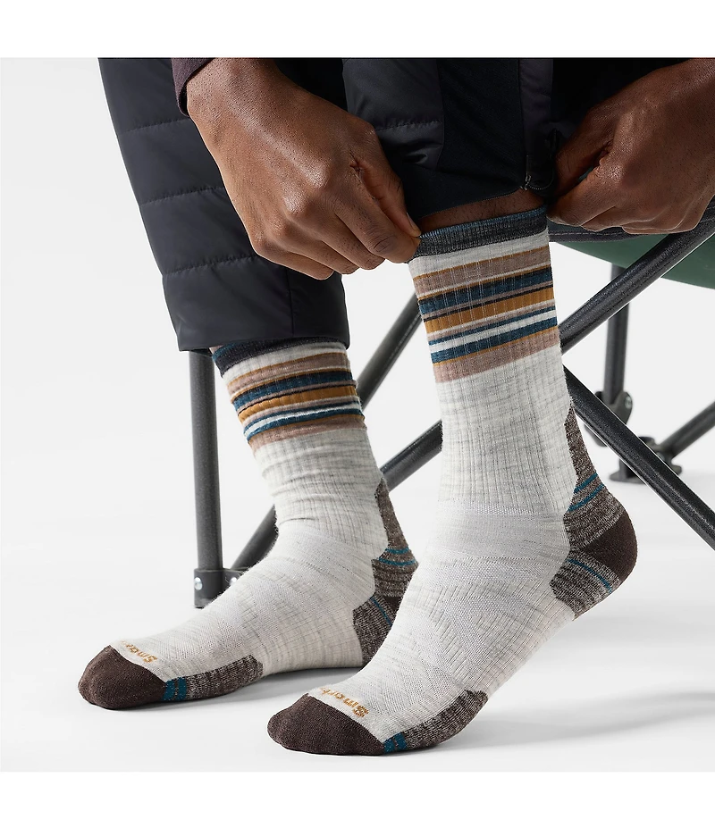 SmartWool Hike Targeted Cushion Bear Stripe Mid Crew Socks