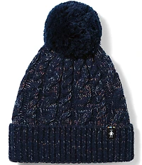 SmartWool Isto Cable Knit Merino Wool Retro Pom Beanie