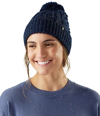 SmartWool Isto Cable Knit Merino Wool Retro Pom Beanie