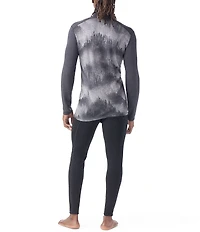 SmartWool Slim-Fit Merino Base Layer Pine Print Quarter-Zip Pullover