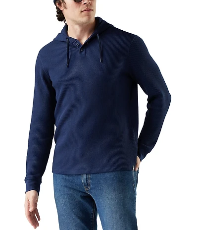 SmartWool Waffle Long Sleeve Henley Hoodie