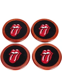 Smathers & Branson Rolling Stones Needlepoint Coaster Set