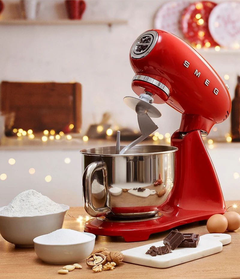 Smeg 50's Retro Model SMF035-Quart Stand Mixer with Stainless Steel Bowl