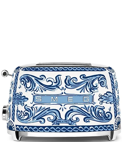 Smeg x Dolce & Gabbana Blu Mediterraneo 50's Retro 2-Slice Toaster