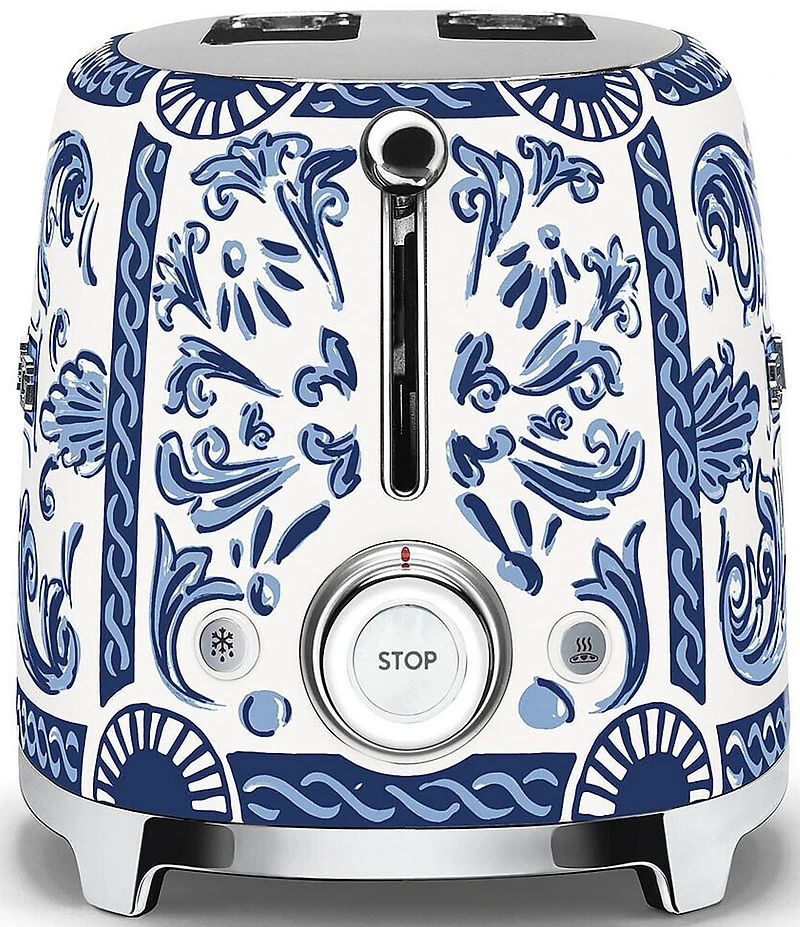 Smeg x Dolce & Gabbana Blu Mediterraneo 50's Retro 2-Slice Toaster