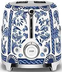 Smeg x Dolce & Gabbana Blu Mediterraneo 50's Retro 2-Slice Toaster
