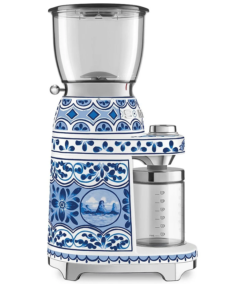 Smeg x Dolce & Gabbana Blu Mediterraneo Collection 50's Retro Coffee Grinder